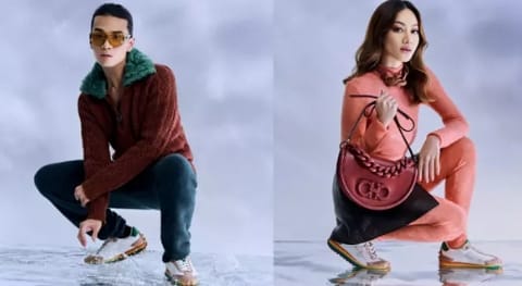 Genderless! Daiyan Trisha & Nazreem Musa Merai Sniker Terbaru Ferragamo